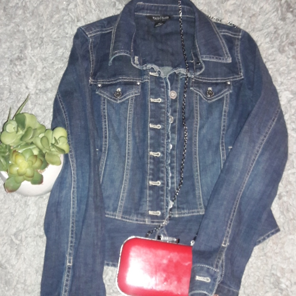 White House/Black Market Jean Jacket - Picture 1 of 8